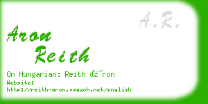aron reith business card